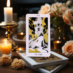 The Golden Path Tarot card The Tower standing on deck box