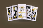 Fan of five Major Arcana cards from The Golden Path Tarot