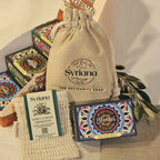 Syriana Black Musk Aleppo soap set with gift bag