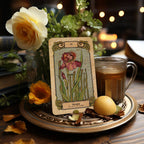 Dark Synevyr Botanica Oculta Tarot Deck 80 Cards - tarot card close-up with botanical illustration VI