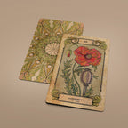 Botanica Oculta tarot card close-up with botanical illustration XX